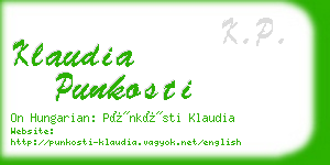 klaudia punkosti business card